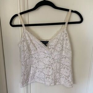 White Lacey INC Tank Top